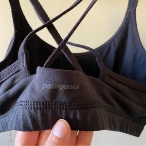 Black Patagonia cross back sports bra. Large